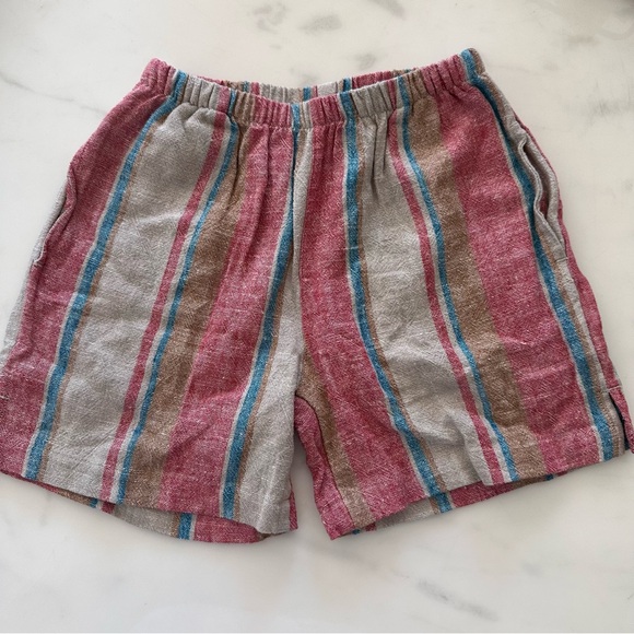 NWT Konges Sløjd Venice linen-blend shirt and shorts set in  Stan Stripe Sz 2yr - Picture 5 of 9